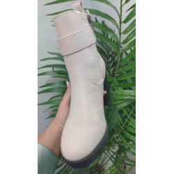 BOTÍN TACÓN ANCHO HEBILLA PLOMO