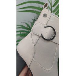 Cópia de BOTÍN TACÓN ANCHO HEBILLA DORADA