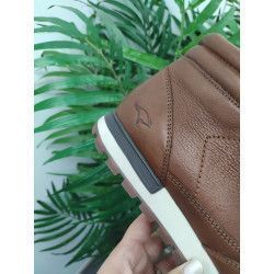 BOTÍN CUERO DOBLE CREMALLERA