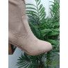 BOTA ALTA BEIGE DE 7CM