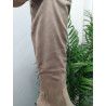 BOTA ALTA BEIGE DE 7CM
