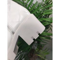 BOTÍN BLANCO CON TACÓN 6CM ANCHO