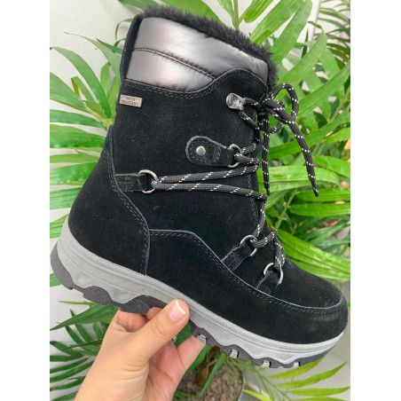 BOTA DE PELO COLOR PLATINO impermeable