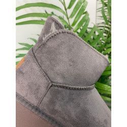 BOTA DOBLE PISO GRIS PELO