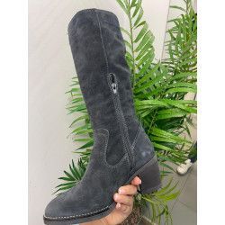 BOTA ALTA SERRAJE NEGRO