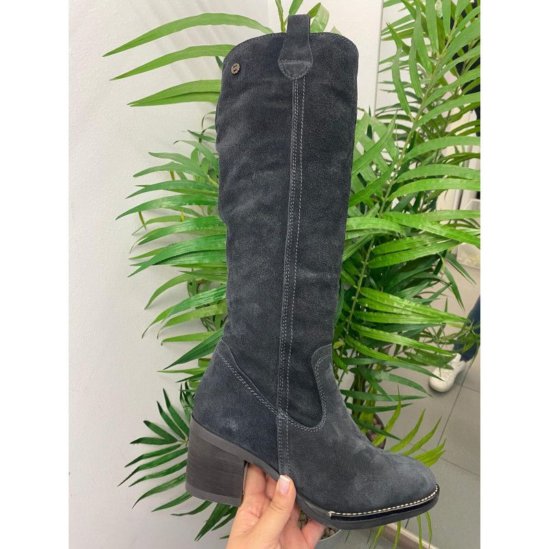 BOTA ALTA SERRAJE NEGRO