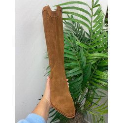 BOTA ALTA COWBOY SERRAJE CUERO