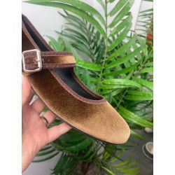 ZAPATO SRA TEXTIL CAMEL