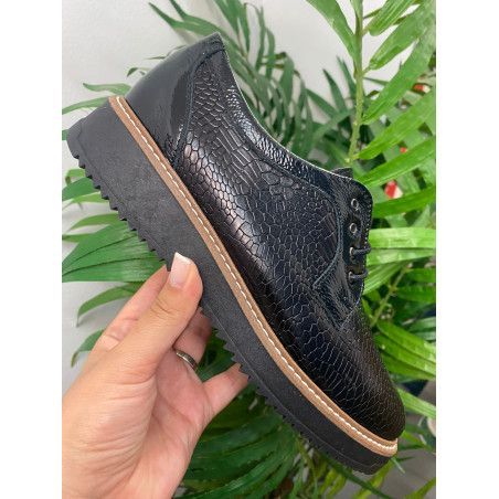 PITILLOS ZAPATO NEGRO PIEL