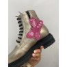 VALERIAS - BOTA PIEL MILITAR DORADA