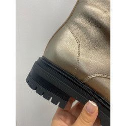 VALERIAS - BOTA PIEL MILITAR DORADA