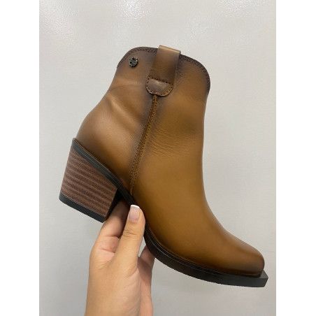 BOTÍN 7CM - piel CON CREMALLERA