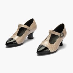 Zapato estilo Chanel en piel – Tacón 4,5 cm elegante y cómodo