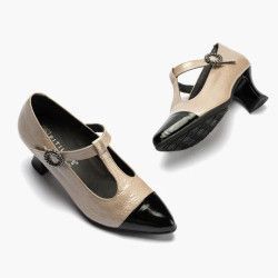 Zapato estilo Chanel en piel – Tacón 4,5 cm elegante y cómodo