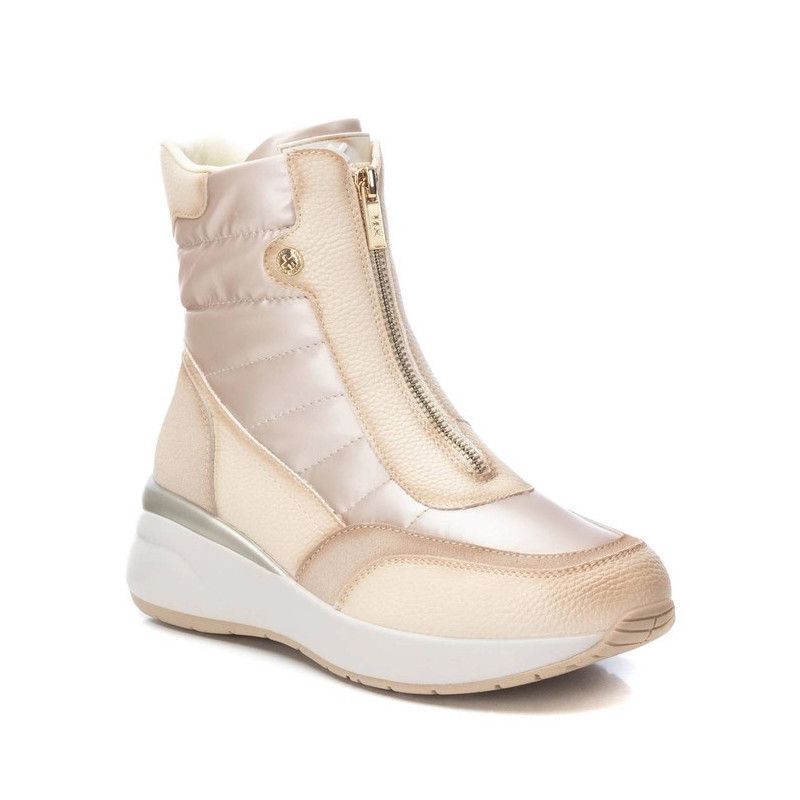 BOTÍN MUJER CON CUÑA Y CREMALLERA FRONTAL