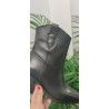 BOTÍN COWBOY PIEL NEGRA 8CM