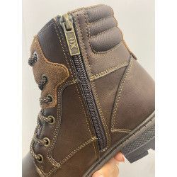 BOTÍN MARRÓN CON CREMALLERA