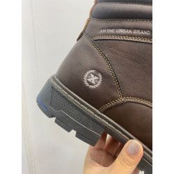 BOTÍN MARRÓN CON CREMALLERA