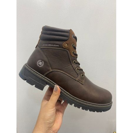 BOTÍN MARRÓN CON CREMALLERA