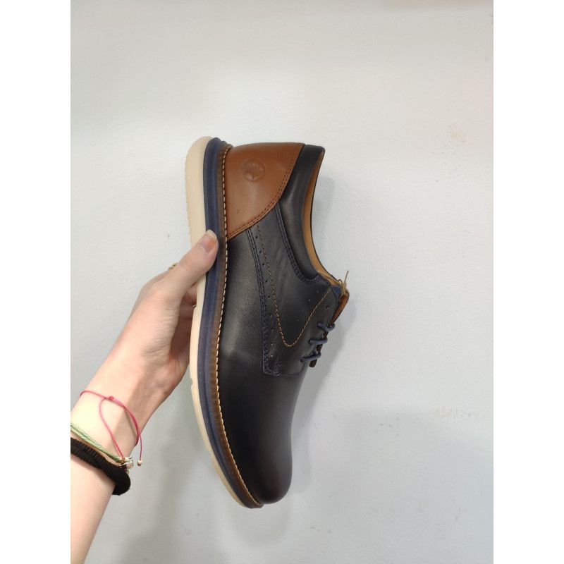ZAPATO DE PIEL MARINO